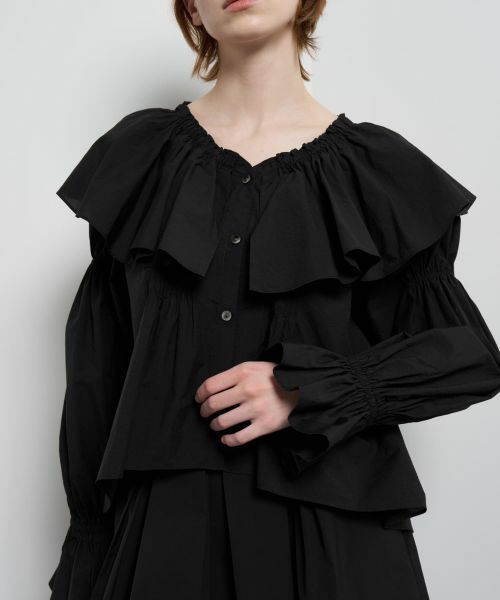 LANVIN en Bleu / ランバン オン ブルー シャツ・ブラウス | ギャザーフリルブラウス | 詳細21