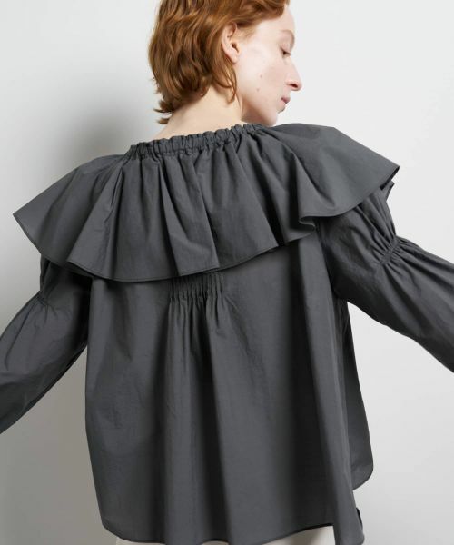 LANVIN en Bleu / ランバン オン ブルー シャツ・ブラウス | ギャザーフリルブラウス | 詳細5