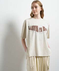 LANVIN en Bleu / ランバン オン ブルー Tシャツ | “Summer paradise”ロゴプリントTシャツ