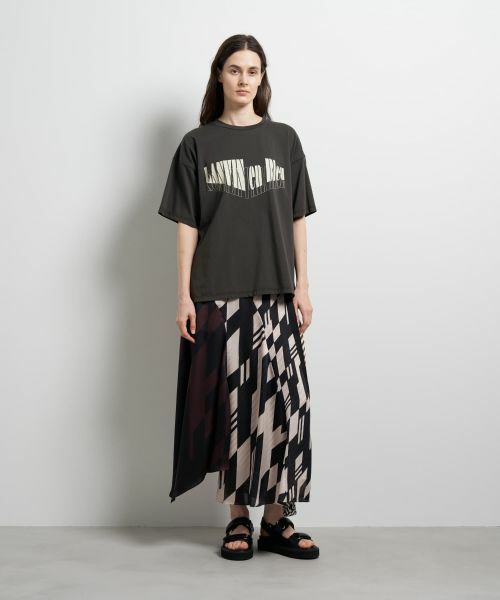 LANVIN en Bleu / ランバン オン ブルー Tシャツ | “Summer paradise”ロゴプリントTシャツ | 詳細16