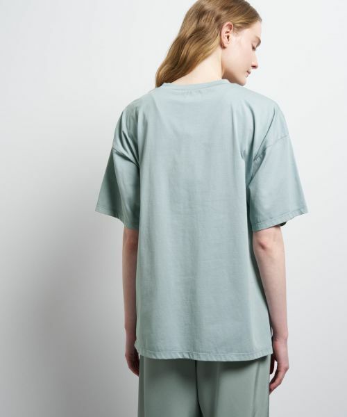 LANVIN en Bleu / ランバン オン ブルー Tシャツ | “Summer paradise”ロゴプリントTシャツ | 詳細7