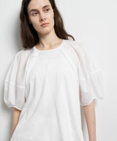 LANVIN en Bleu / ランバン オン ブルー Tシャツ | コクーンスリーブコンビカットソー