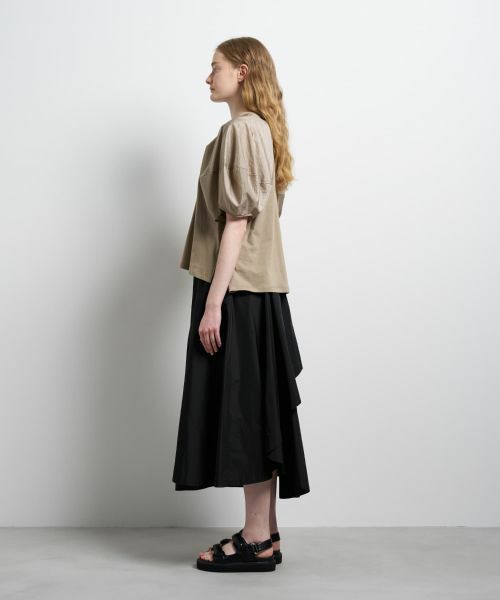 LANVIN en Bleu / ランバン オン ブルー Tシャツ | コクーンスリーブコンビカットソー | 詳細10