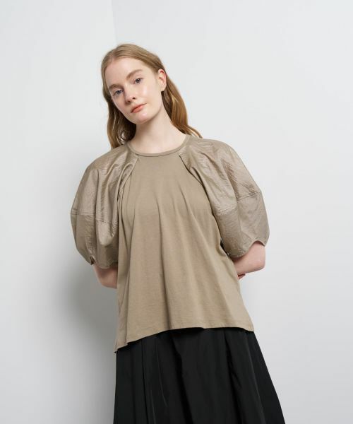 LANVIN en Bleu / ランバン オン ブルー Tシャツ | コクーンスリーブコンビカットソー | 詳細12