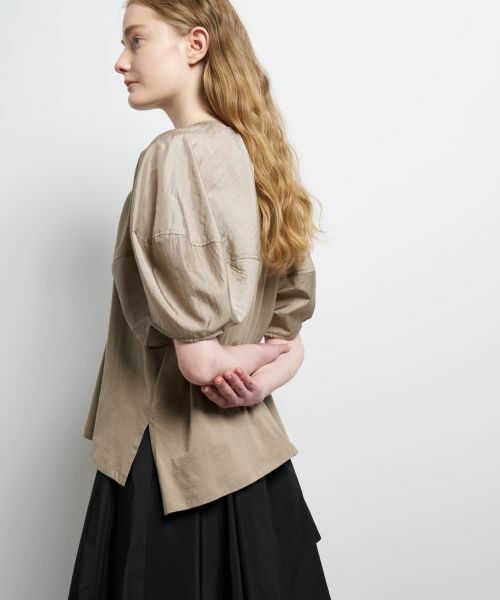 LANVIN en Bleu / ランバン オン ブルー Tシャツ | コクーンスリーブコンビカットソー | 詳細13