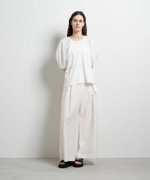 LANVIN en Bleu / ランバン オン ブルー Tシャツ | コクーンスリーブコンビカットソー | 詳細17