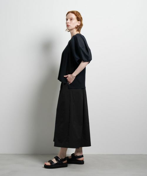 LANVIN en Bleu / ランバン オン ブルー Tシャツ | コクーンスリーブコンビカットソー | 詳細2