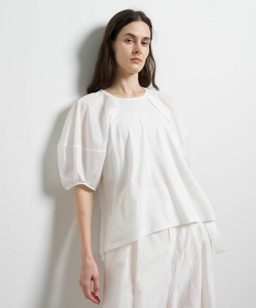 LANVIN en Bleu / ランバン オン ブルー Tシャツ | コクーンスリーブコンビカットソー | 詳細20