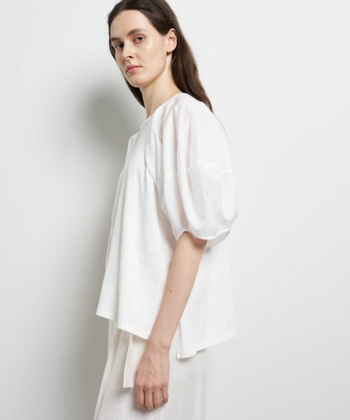 LANVIN en Bleu / ランバン オン ブルー Tシャツ | コクーンスリーブコンビカットソー | 詳細21