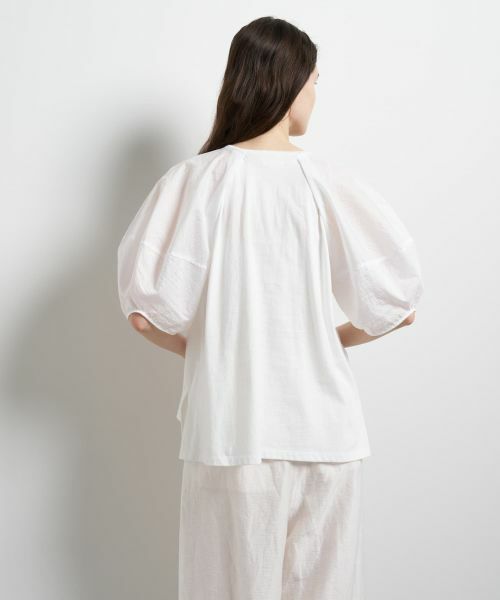 LANVIN en Bleu / ランバン オン ブルー Tシャツ | コクーンスリーブコンビカットソー | 詳細22