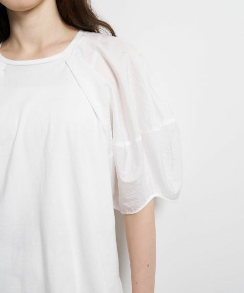 LANVIN en Bleu / ランバン オン ブルー Tシャツ | コクーンスリーブコンビカットソー | 詳細24