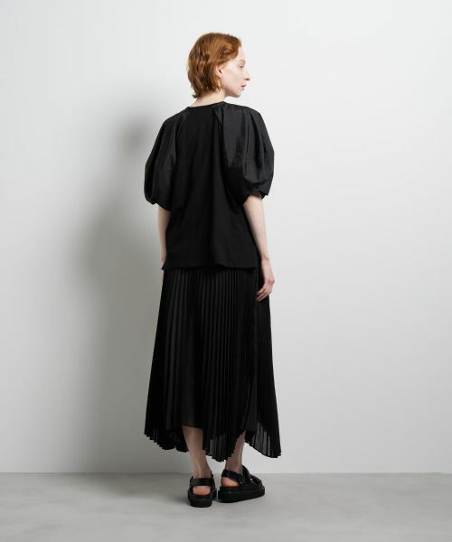 LANVIN en Bleu / ランバン オン ブルー Tシャツ | コクーンスリーブコンビカットソー | 詳細28