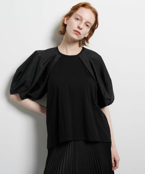 LANVIN en Bleu / ランバン オン ブルー Tシャツ | コクーンスリーブコンビカットソー | 詳細29