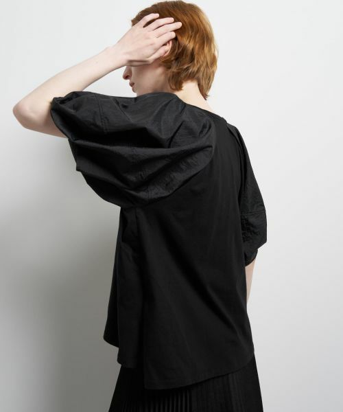 LANVIN en Bleu / ランバン オン ブルー Tシャツ | コクーンスリーブコンビカットソー | 詳細30