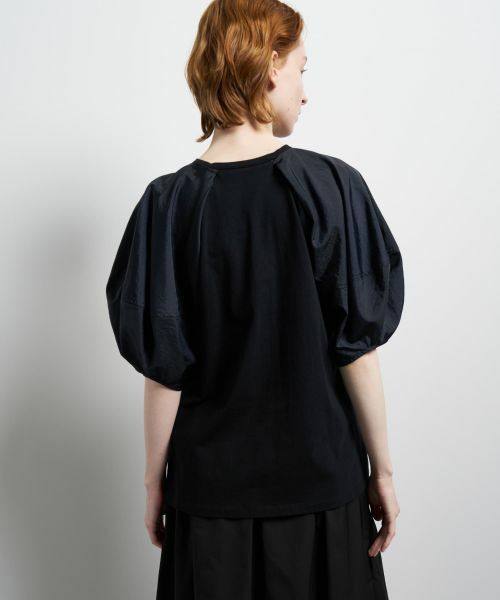 LANVIN en Bleu / ランバン オン ブルー Tシャツ | コクーンスリーブコンビカットソー | 詳細5