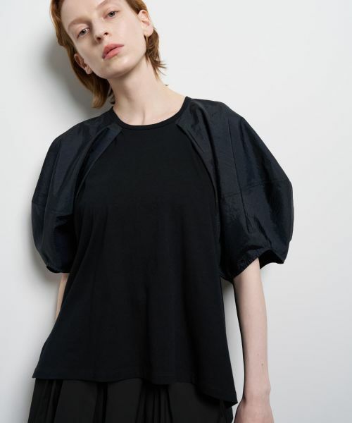 LANVIN en Bleu / ランバン オン ブルー Tシャツ | コクーンスリーブコンビカットソー | 詳細6