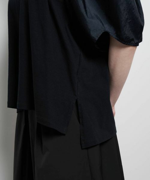 LANVIN en Bleu / ランバン オン ブルー Tシャツ | コクーンスリーブコンビカットソー | 詳細8