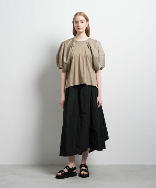 LANVIN en Bleu / ランバン オン ブルー Tシャツ | コクーンスリーブコンビカットソー | 詳細9