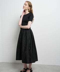 LANVIN en Bleu / ランバン オン ブルー ドレス | タフタコンビカットソーワンピース