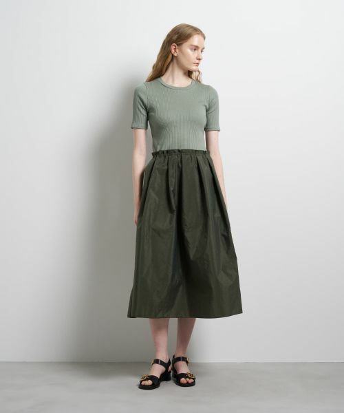 LANVIN en Bleu / ランバン オン ブルー ドレス | タフタコンビカットソーワンピース | 詳細1