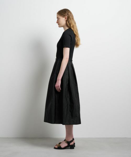 LANVIN en Bleu / ランバン オン ブルー ドレス | タフタコンビカットソーワンピース | 詳細14