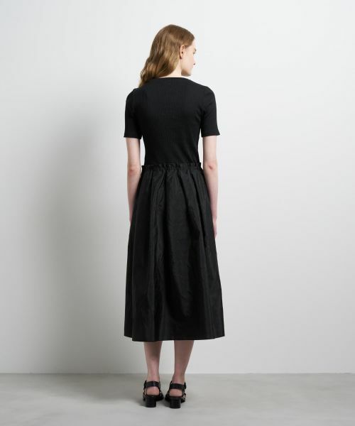 LANVIN en Bleu / ランバン オン ブルー ドレス | タフタコンビカットソーワンピース | 詳細15