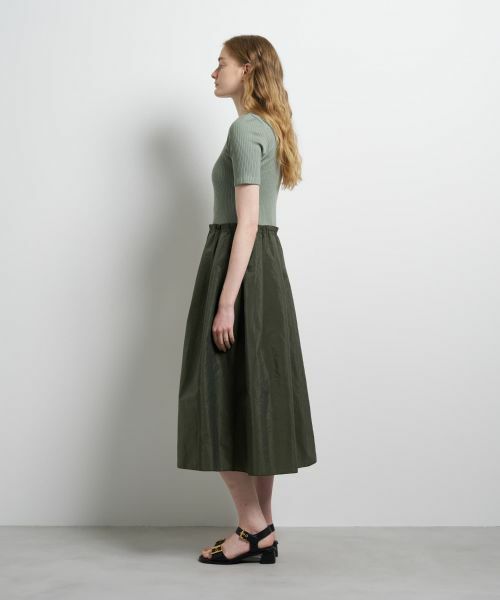 LANVIN en Bleu / ランバン オン ブルー ドレス | タフタコンビカットソーワンピース | 詳細2