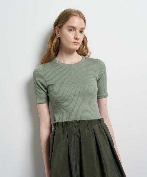 LANVIN en Bleu / ランバン オン ブルー ドレス | タフタコンビカットソーワンピース | 詳細5