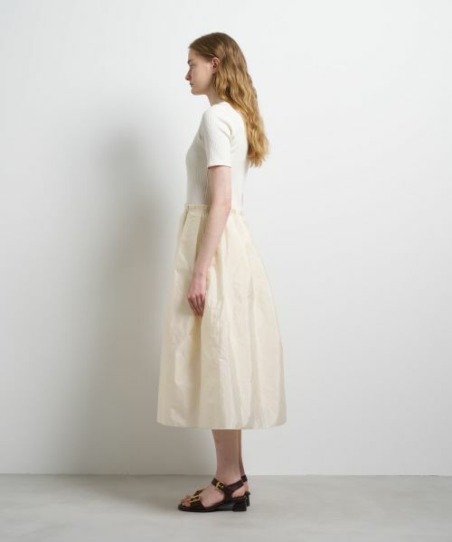 LANVIN en Bleu / ランバン オン ブルー ドレス | タフタコンビカットソーワンピース | 詳細8