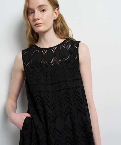 LANVIN en Bleu / ランバン オン ブルー ドレス | エンブロイダリーコットンレースワンピース | 詳細14