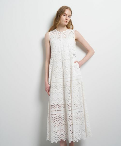 LANVIN en Bleu / ランバン オン ブルー ドレス | エンブロイダリーコットンレースワンピース | 詳細4