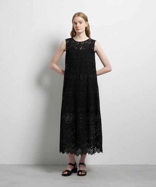 LANVIN en Bleu / ランバン オン ブルー ドレス | エンブロイダリーコットンレースワンピース | 詳細9