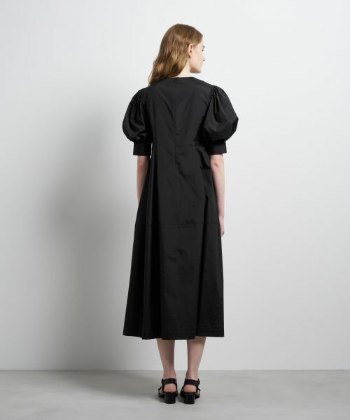 LANVIN en Bleu / ランバン オン ブルー ドレス | タイプライターパフスリーブワンピース | 詳細11