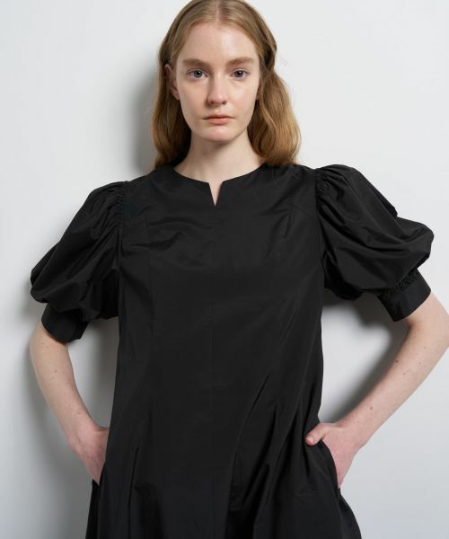 LANVIN en Bleu / ランバン オン ブルー ドレス | タイプライターパフスリーブワンピース | 詳細13