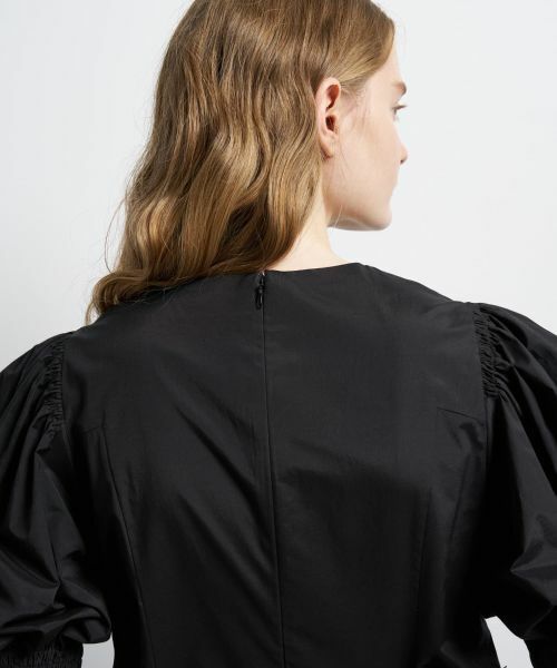 LANVIN en Bleu / ランバン オン ブルー ドレス | タイプライターパフスリーブワンピース | 詳細14