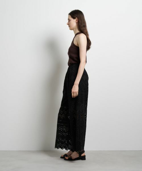 LANVIN en Bleu / ランバン オン ブルー その他パンツ | エンブロイダリーコットンレースパンツ | 詳細10