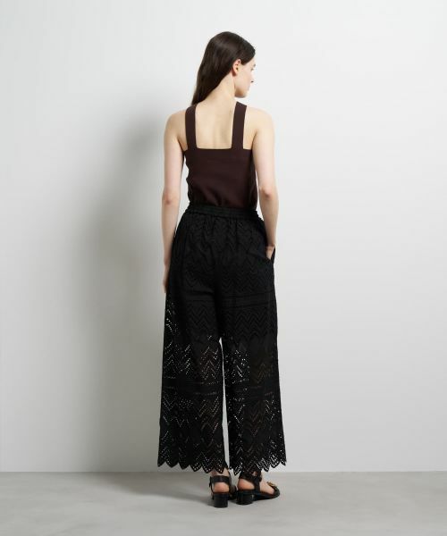 LANVIN en Bleu / ランバン オン ブルー その他パンツ | エンブロイダリーコットンレースパンツ | 詳細11