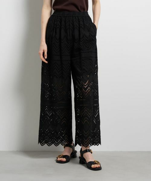 LANVIN en Bleu / ランバン オン ブルー その他パンツ | エンブロイダリーコットンレースパンツ | 詳細12