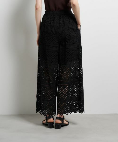 LANVIN en Bleu / ランバン オン ブルー その他パンツ | エンブロイダリーコットンレースパンツ | 詳細14