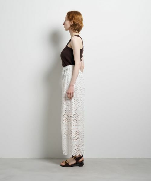 LANVIN en Bleu / ランバン オン ブルー その他パンツ | エンブロイダリーコットンレースパンツ | 詳細2