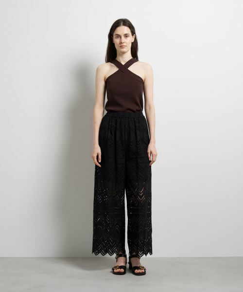 LANVIN en Bleu / ランバン オン ブルー その他パンツ | エンブロイダリーコットンレースパンツ | 詳細9