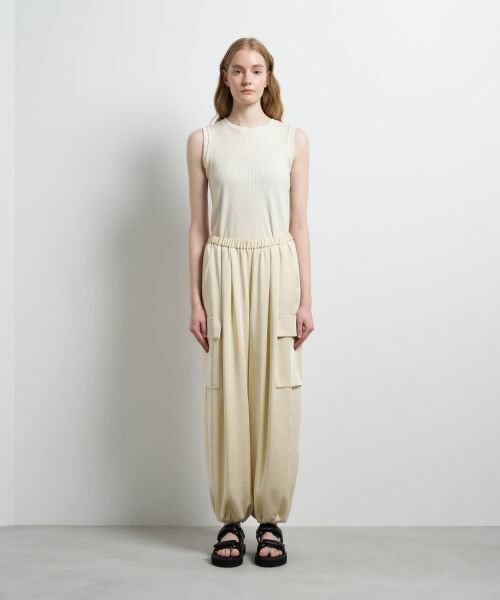 LANVIN en Bleu / ランバン オン ブルー その他パンツ | ヴィンテージサテンカーゴパンツ | 詳細1