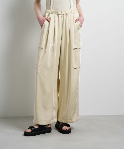 LANVIN en Bleu / ランバン オン ブルー その他パンツ | ヴィンテージサテンカーゴパンツ | 詳細10