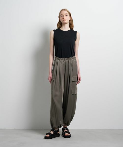 LANVIN en Bleu / ランバン オン ブルー その他パンツ | ヴィンテージサテンカーゴパンツ | 詳細11