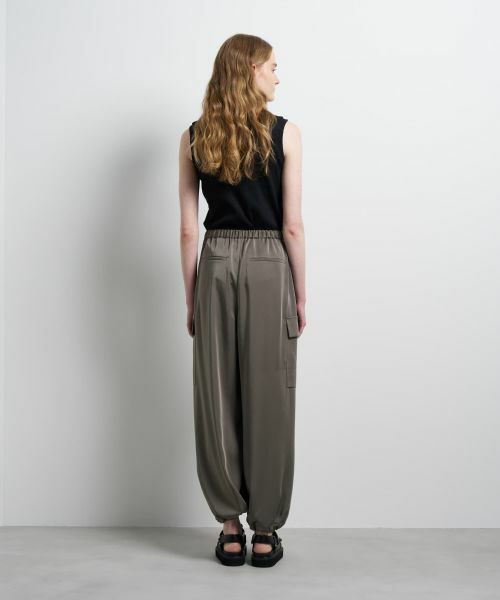 LANVIN en Bleu / ランバン オン ブルー その他パンツ | ヴィンテージサテンカーゴパンツ | 詳細13