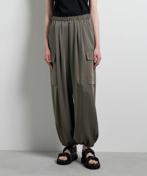 LANVIN en Bleu / ランバン オン ブルー その他パンツ | ヴィンテージサテンカーゴパンツ | 詳細14