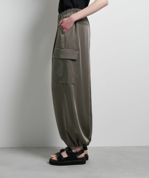 LANVIN en Bleu / ランバン オン ブルー その他パンツ | ヴィンテージサテンカーゴパンツ | 詳細15