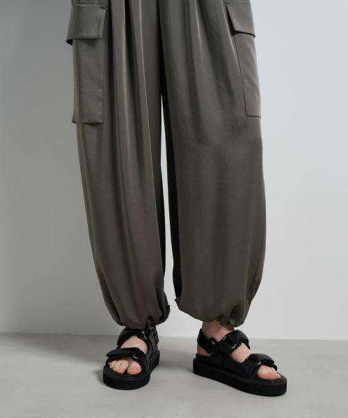 LANVIN en Bleu / ランバン オン ブルー その他パンツ | ヴィンテージサテンカーゴパンツ | 詳細18