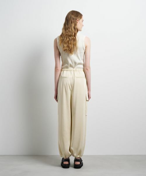 LANVIN en Bleu / ランバン オン ブルー その他パンツ | ヴィンテージサテンカーゴパンツ | 詳細3