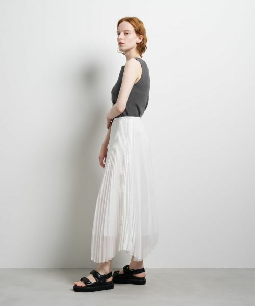LANVIN en Bleu / ランバン オン ブルー ロング・マキシ丈スカート | オーガンジーカーブヘムプリーツスカート | 詳細11